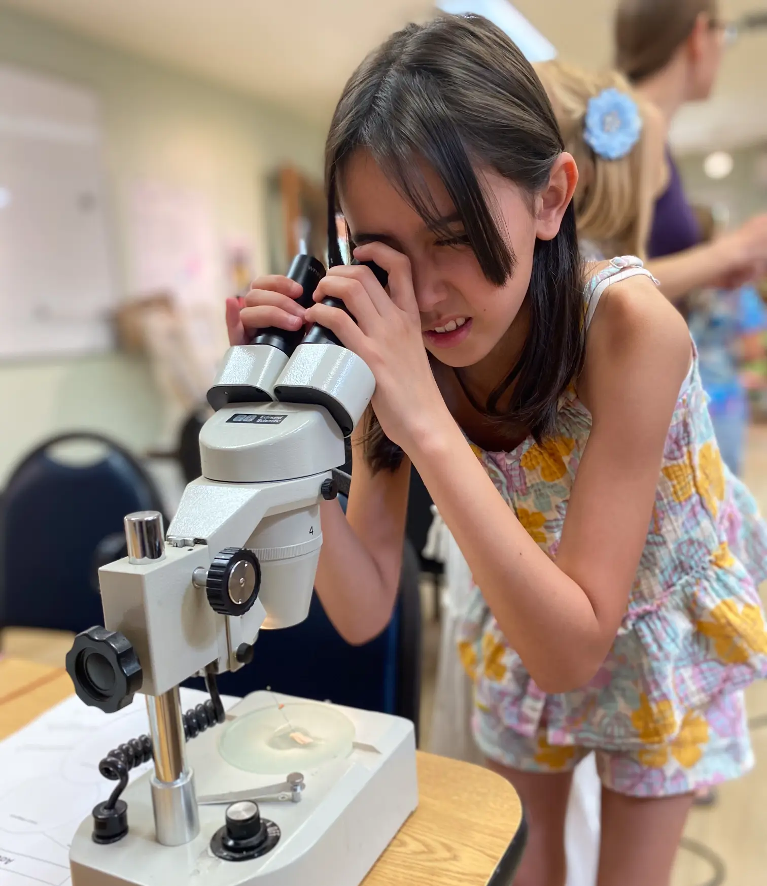 Hands-on science at summer camp engages through open-ended exploration.